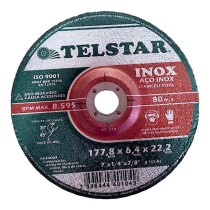 Disco Desbaste Inox 180mm Esmerilhadeira 7" Telstar