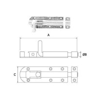 Trinco redondo 202 mm - 8" 130406