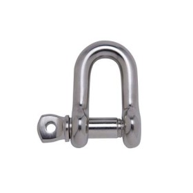 Manilha Reta em Aço Inox para cabo aço - 1/4"