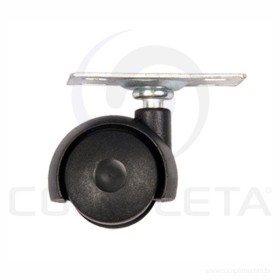 Rodízio PVC base giratória 38 mm preto 036006000