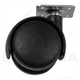 Rodízio PVC base giratória 50 mm preto 036052000