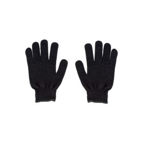 Luva em algodão tricotada 4 fios preta (PAR)