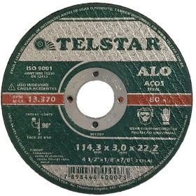 Disco Corte Ferro 115mm P/Esmerilhadeira 4.1/2" Telstar ALO