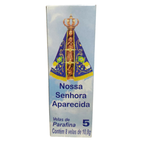 Vela Parafina N5 c/8un 10,8g Nossa Senhora Aparecida