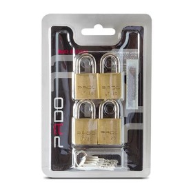 Cadeado em latão 20 mm com mesmo segredo 4 unidades LT-20