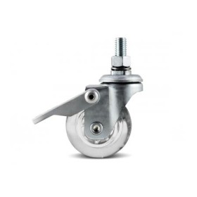 Rodízio silicone parafuso giratório com ferio 1.5/8"