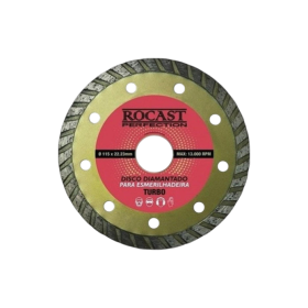 DISCO DIAMANTADO TURBO ESMERILHADEIRA 115MM ROCAST 34,0009
