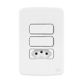 Klin interruptor 2 simples 1 tomada 2P + T 10A 13328735
