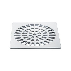 Grelha quadrada cromada 100 mm 3670