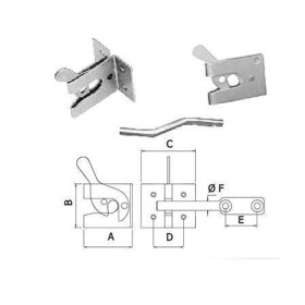 Trinco tramela bate-fecha automático 130206