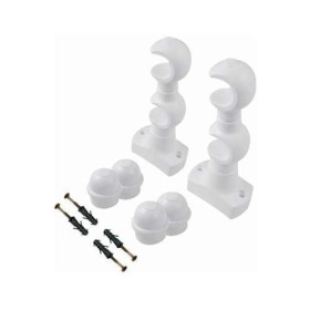 Suporte para varão cortina duplo 19 mm marfim