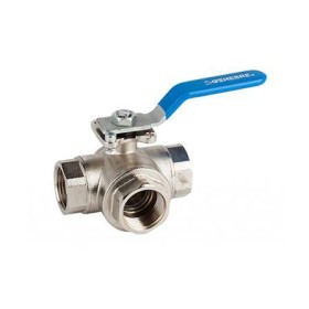 Válvula esfera alavanca 3 vias 1/2" 3272E04