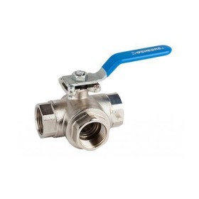 Válvula esfera alavanca 3 vias 3/4" 3272E05