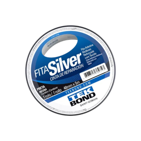 Fita Silver Multiuso Reforçada Preta 48mmx5m Tekbond