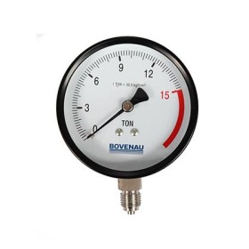 Manômetro mecânico vertical 100 mm 15 toneladas