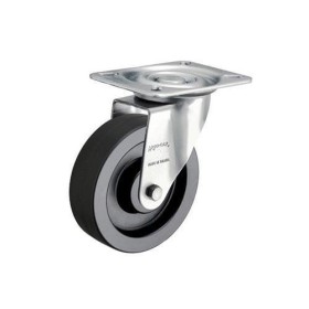 Rodízio preto de nylon giratório com freio 6" GLR 614 BIN