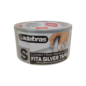 Fita Silver Multiuso Reforçada Prata 48mmx5m Adelbras