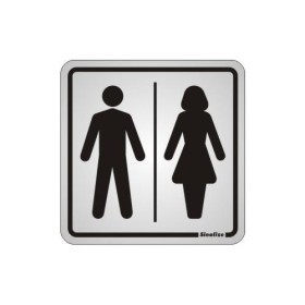 Placa sinalização alumínio 15 x 15 120BB "Toillete"
