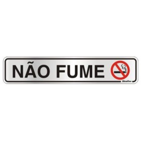Placa sinalização alumínio 05 x 25 100AR "Não Fume"