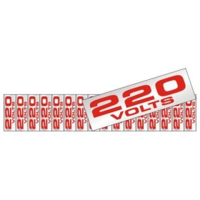 Placa sinalização alumínio 05 x 25 100CP "220V"