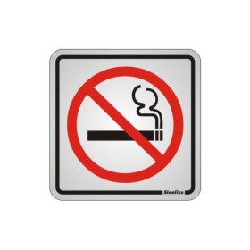 Placa sinalização alumínio 15 x 15 120AB "Não Fume"