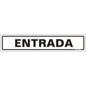 Placa sinalização PVC 05 x 25 200AF "Entrada"