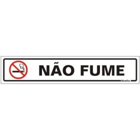 Placa sinalização PVC 05 x 25 200AJ "Não Fume"