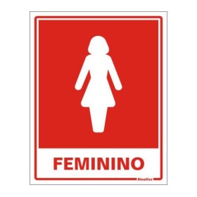 Placa sinalização PVC 15 x 20 200AC "Feminino"