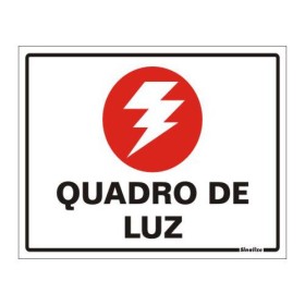 Placa sinalização PVC 15 x 20 200AL "Quadro de Luz"