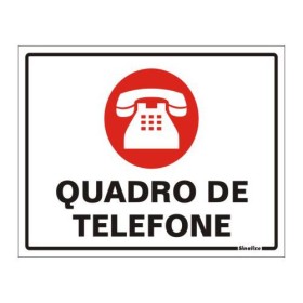 Placa sinalização PVC 15 x 20 200AM "Quadro de Telefone"