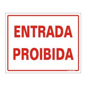 Placa sinalização PVC 15 x 20 200AT "Entrada Proibida"