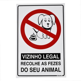 Placa sinalização PVC 20 x 30 250CP "Vizinho Legal"