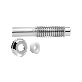 Tubo ligação PVC sanfona cromado 290404