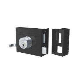 Fechadura para portão de sobrepor grafite 701-100