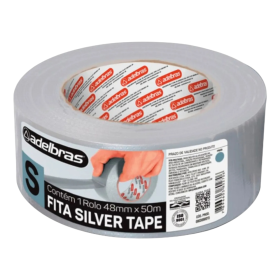 Fita Silver Multiuso Reforçada Prata 48mmx50m Adelbras