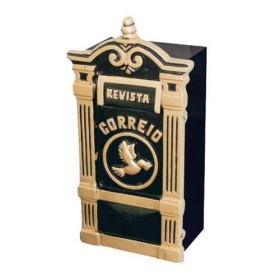 Caixa de correio em ferro com suporte Tiradentes