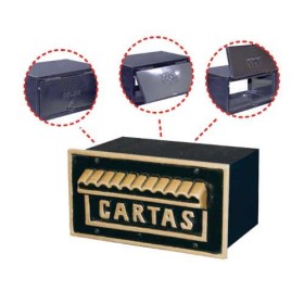 Caixa de correio em ferro com suporte Inglesa