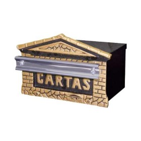 Caixa de correio em ferro com suporte Francesa