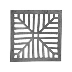 Grelha em ferro fundido sem suporte quadrada 25 x 25 cm