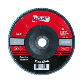 Disco lixa Fibra Flap Zirconio Inox/Ferro 180mm 80 Hessen