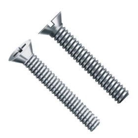 Parafuso Ferro Rosca UNC Cabeça Chata Fenda 3/8 X 4"