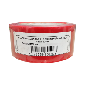 Fita Sinalização Demarcação Solo Vermelha 48mm x 30m Scopo