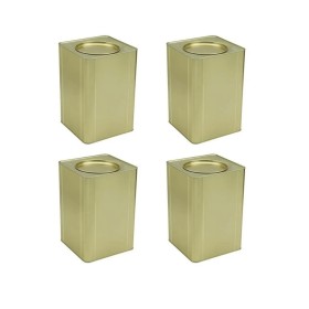 4 Lata Metal Quadrada Vazia 18l Artesanato Solvente Tinta