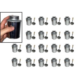 18 Lata Tampa Rosca Pincel 250ml Colas Tintas Artesanato Po