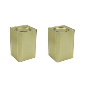 2 Lata Metal Quadrada Vazia 18l Artesanato Solvente Tinta