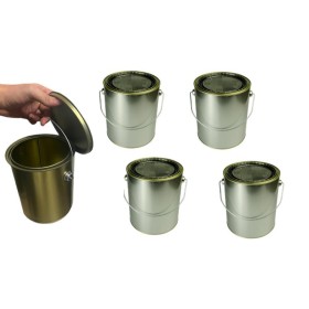 4 Lata Vazia Galao 3,6l Artesanato Carne Banha Tinta B.Agua