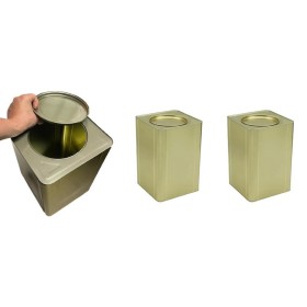 2 Lata Vazia 18l Artesanato Alimento Carne Banha Tintas Agua