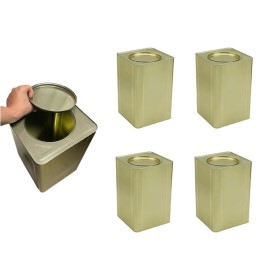 4 Lata Vazia 18l Artesanato Alimento Carne Banha Tintas Agua