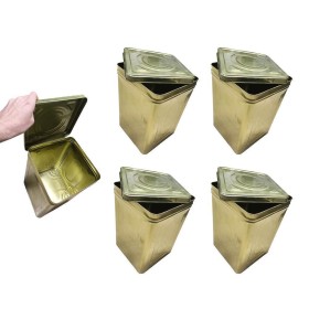 4 Lata Vazia 18l Bocaço Artesanato Alimento Banha Tinta Agua