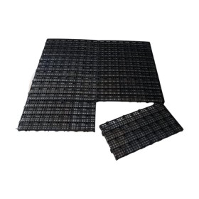 Kit 8 Estrados Piso Plastico Encaixe Preto Leve 25x50x2,5cm